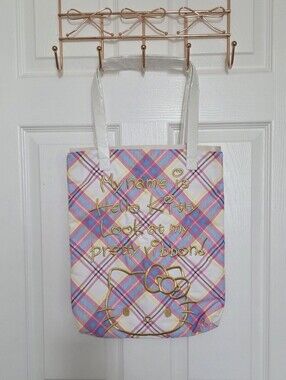 Sanrio Hello Kitty Tartan Tote Bag NWT